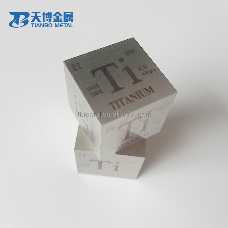 Hot sale ASTM B 381 pure 1inch 25.4mm titanium cube/block price per kg