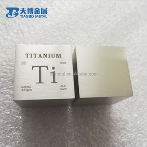 Hot sale ASTM B 381 pure 1inch 25.4mm titanium cube/block price per kg