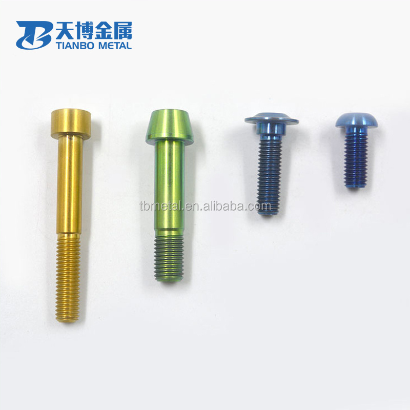 m6 anodized titanium alloy aluminium bolt hot sale in stock supplier factory manufacturer from baoji tianbo metal company