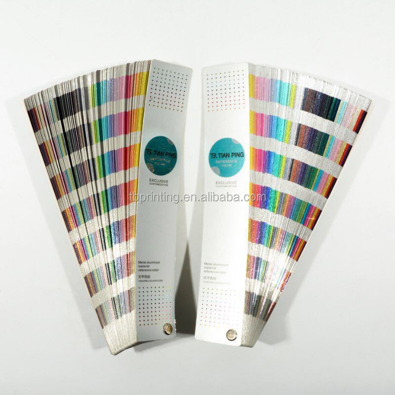 CMYK color guide /atlas / color chart for metallic holographic Gold And Silver Cardboard