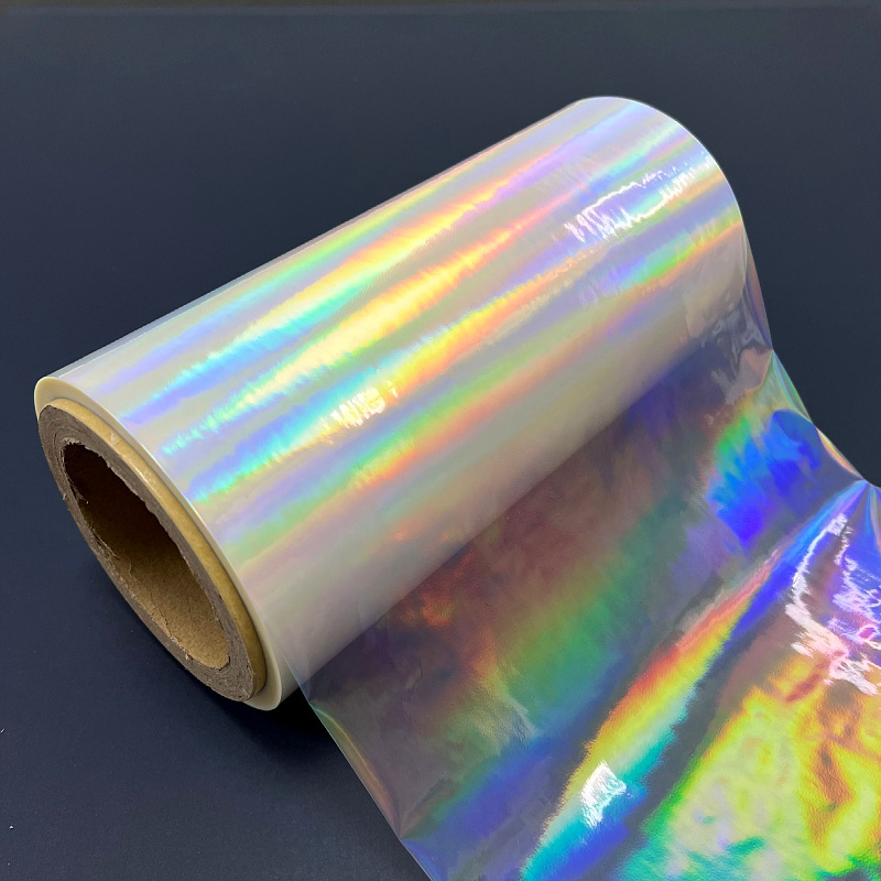 Bopp Film Factory Price Rainbow Glossy Holographic Film For Luxury Packaging For Cold Lamination Film