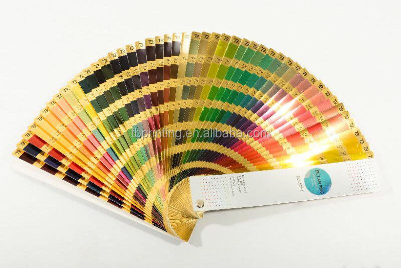 CMYK color guide /atlas / color chart for metallic holographic Gold And Silver Cardboard