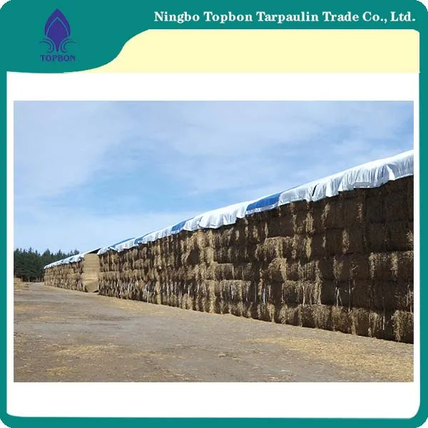 White PVC Tarpaulin Hay Cover Tarp