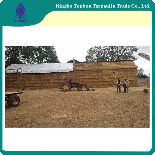 White PVC Tarpaulin Hay Cover Tarp