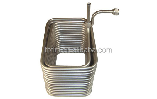 Square and shaped tube cooling tube coil titanium coil heat exchanger titanium tube