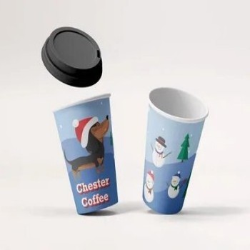 'Custom High Quality Print Personalized Disposable Takeaway Cappuccino Espresso Hot Drink Paper Coffee Cups With Lids 16 Oz