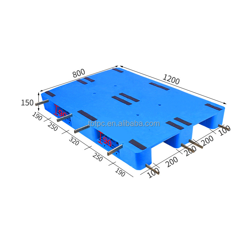 1100 * 1100 * 150 mm steel reinforced hygienic 100% closed easy cleaning food grade pallet for seafood industry