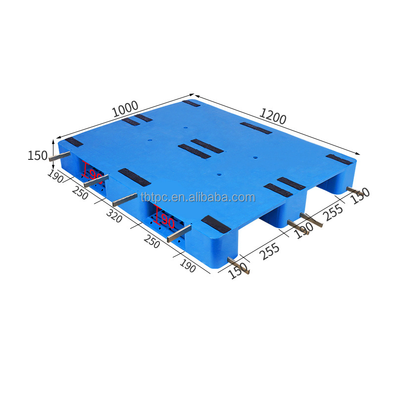 1100 * 1100 * 150 mm steel reinforced hygienic 100% closed easy cleaning food grade pallet for seafood industry