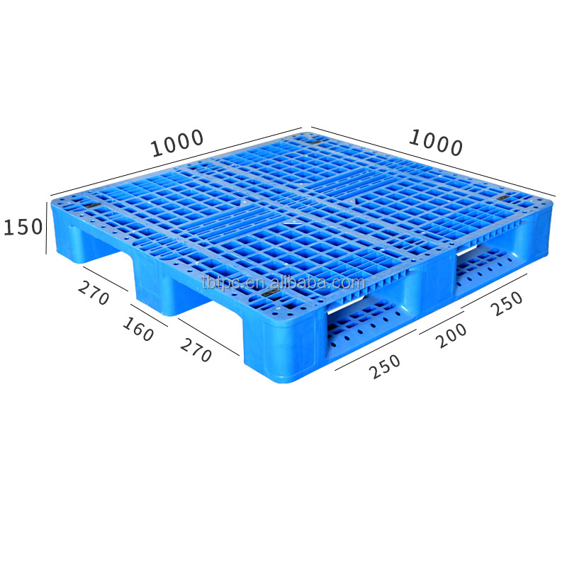 wholesale Pallet Prices1300x1100 Cheap Single Face Plastic Blue Style hdpe china Euro Plastic pallet for sale