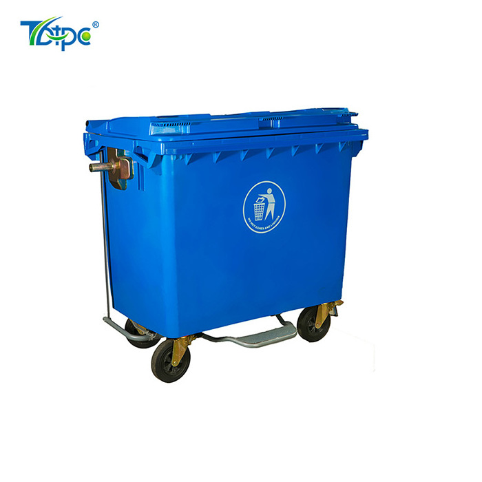 660l modern design outdoor garbage container trash prullenbak trolley