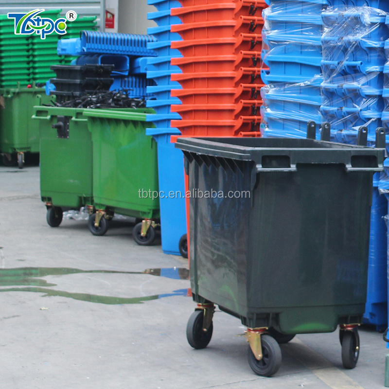 660l modern design outdoor garbage container trash prullenbak trolley