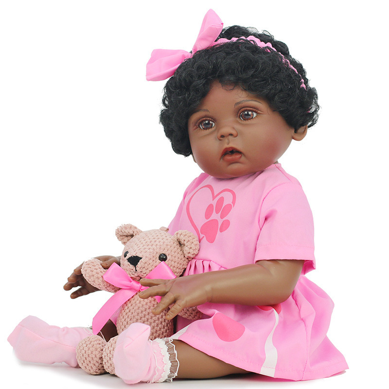 Hot Selling Rebirth Baby Realistic Black Girl Reborn Real Skin Baby Dolls