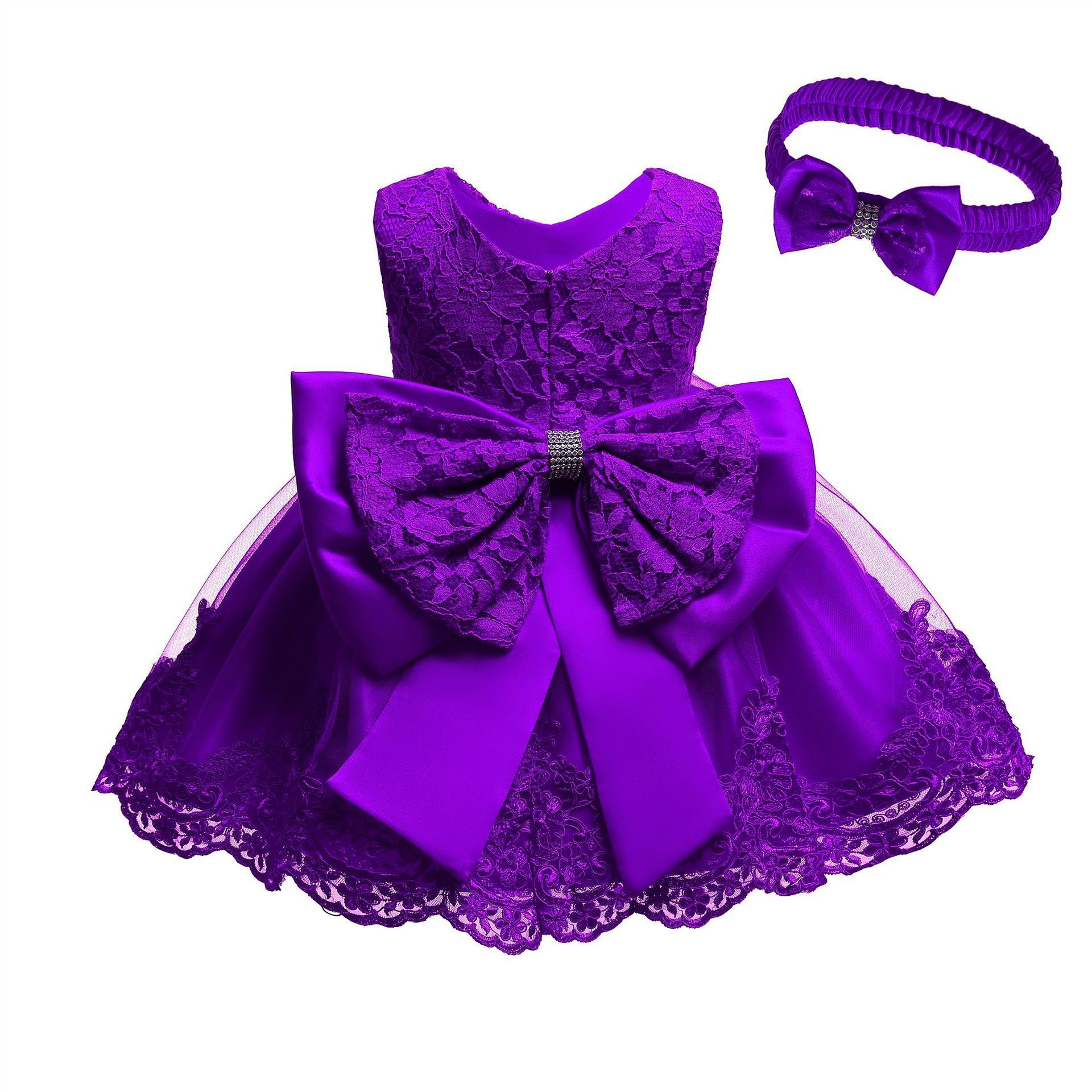 Amazon hot selling flower girls' dresses one year old Celebration dress for girls