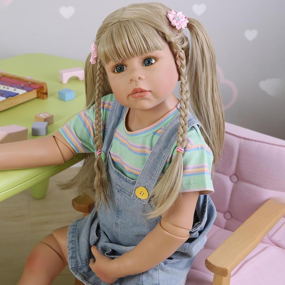 98CM Original bebes reborn toddler baby girl 3-4 years old bebes de silicona collectibles reborn baby