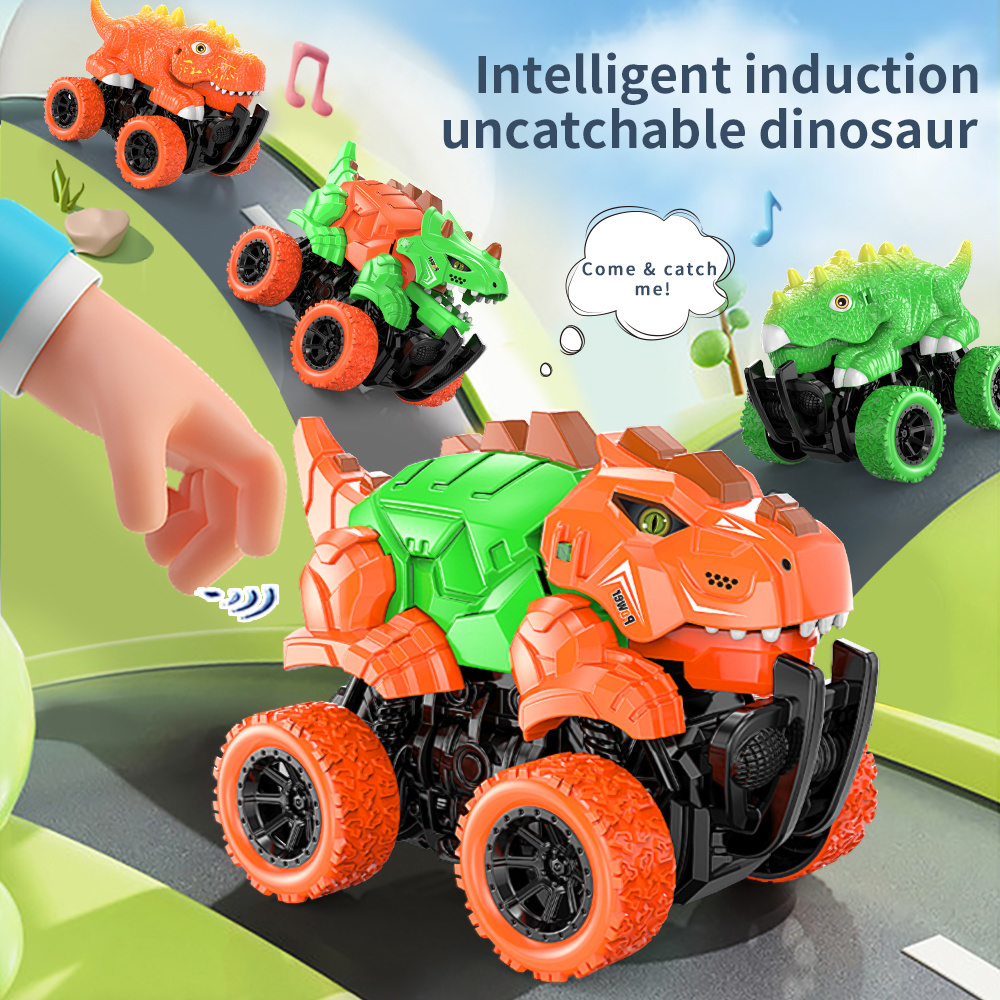 2024 Wholesale Induction dinosaur car Popular Recommend RC cars Kids Toys  Racing Car Control stunt