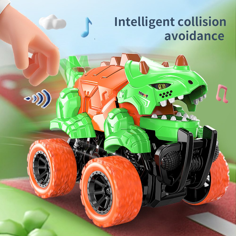 2024 Wholesale Induction dinosaur car Popular Recommend RC cars Kids Toys  Racing Car Control stunt