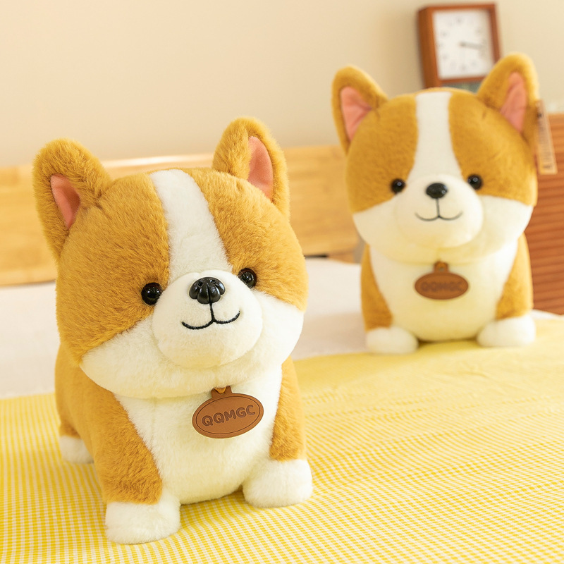 wholesale celebrity Corgi plush toy dog wholesale pillow cute puppy doll artificial dog plush stuffed dog toy