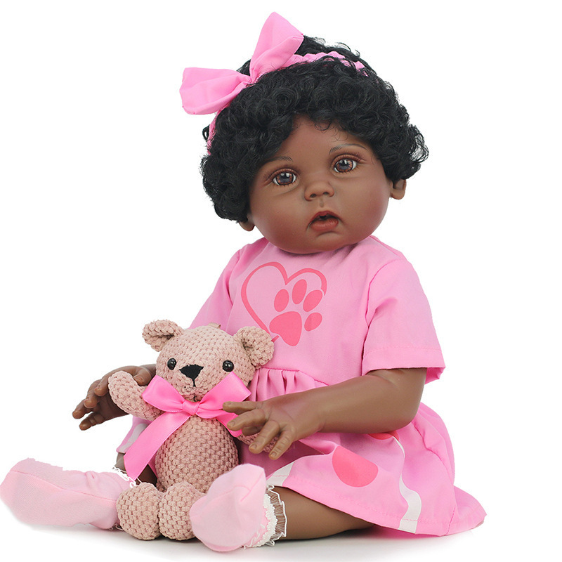 Hot Selling Rebirth Baby Realistic Black Girl Reborn Real Skin Baby Dolls