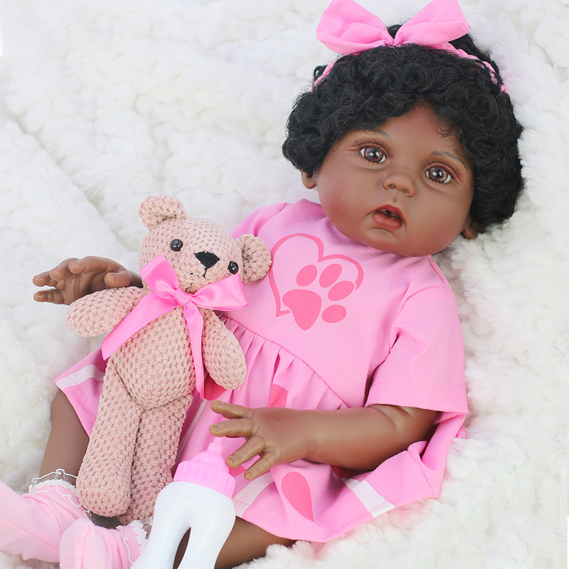 Hot Selling Rebirth Baby Realistic Black Girl Reborn Real Skin Baby Dolls