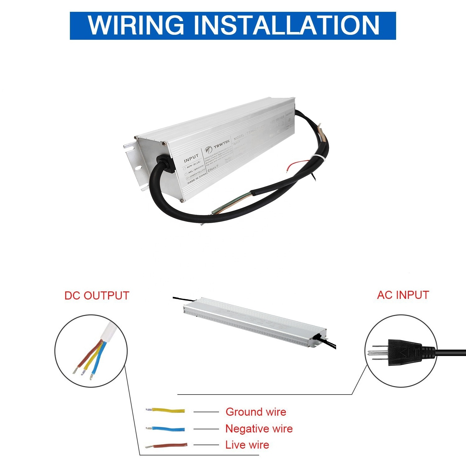 30w 50w 60w 100w150W 200W 30-80v led driver led bulb driver down light constant current non-isolated led driver led power s