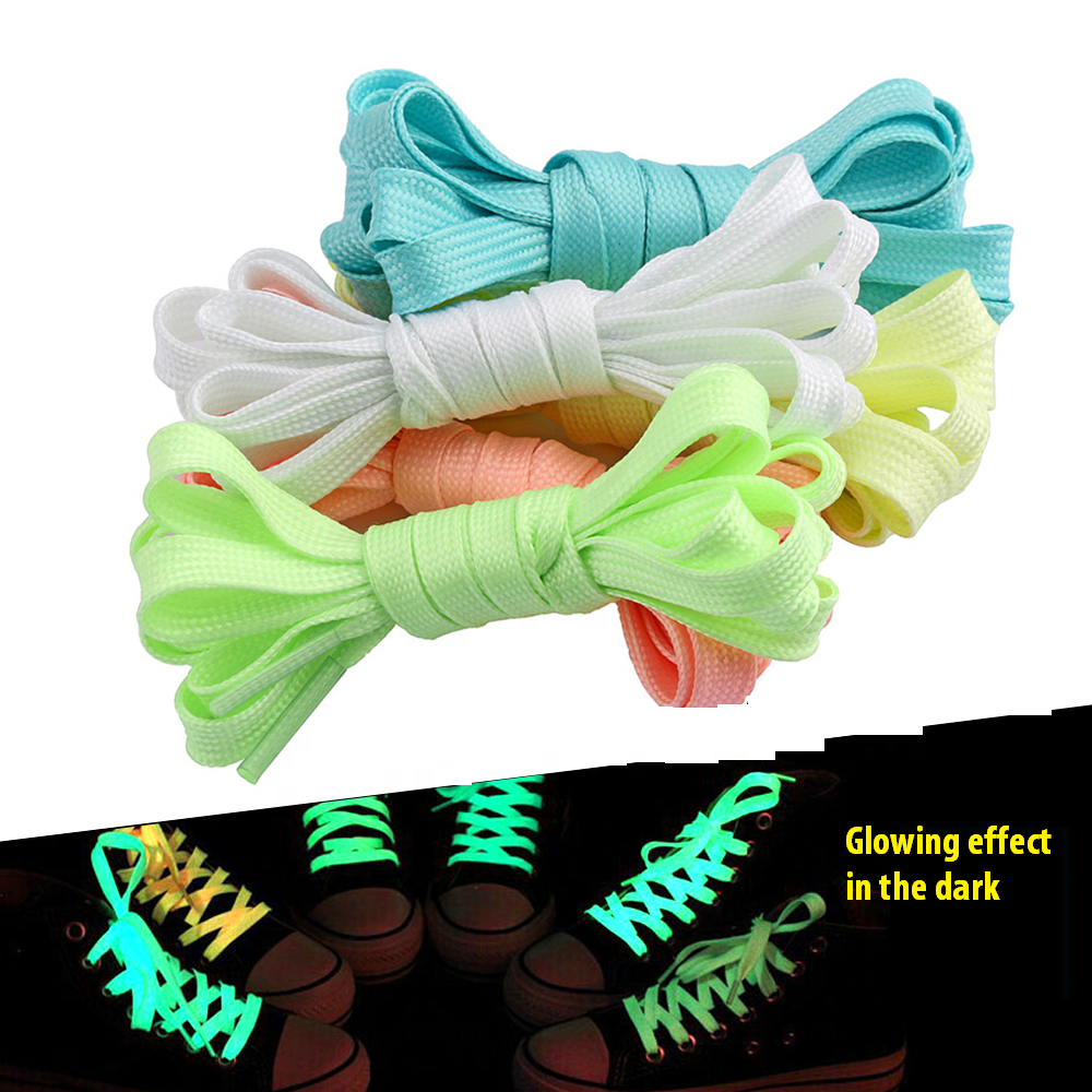 Cool Luminous Shoestring Fashion Glowing in the dark Shoelaces Luminous Shoe laces Party Shoelaces 120cm for sneakers