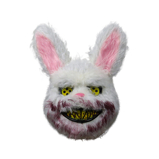 Halloween White Bunny Rabbit Bloody Mask Killer Masque Halloween Costume Mask Cosplay Mask