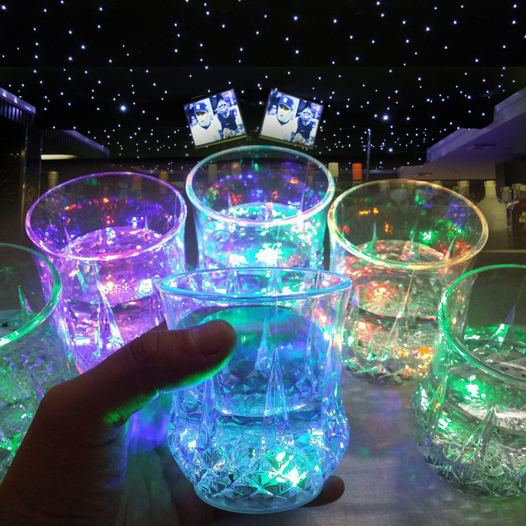 Festive Party Supplies Colorful Liquid Activated Plastic Led Glass Cup