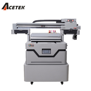 wholesale Acetek mini uv flatbed printer 6090 with 3 or 4pcs ep-son i3200 print head for phone case credit card  printing