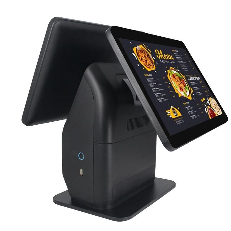 Android Window restaurant checkout machine order fast food pos system all in one touch screen Terminal With Printer