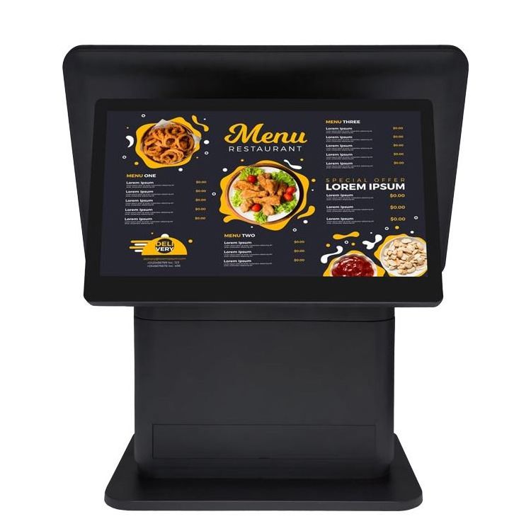 Android Window restaurant checkout machine order fast food pos system all in one touch screen Terminal With Printer