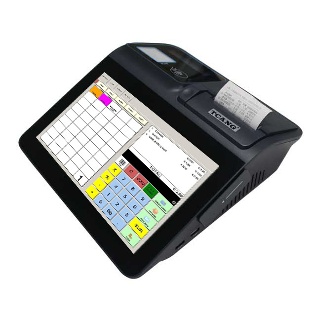 Touch screen cash register with 80mm printer android all in one pos system pos price