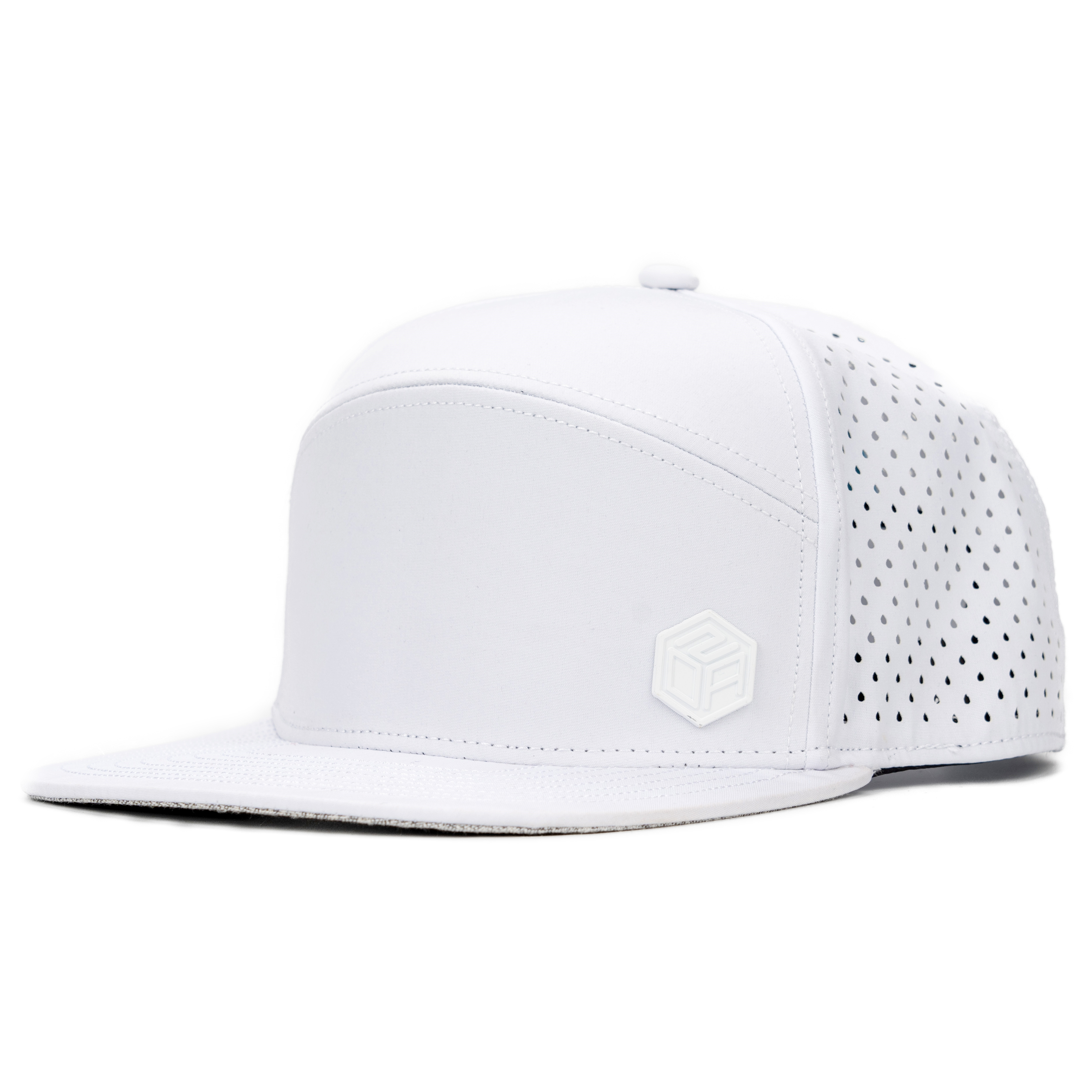 TCAP White Color 6 Panels hat outdoor fishing waterproof custom cap