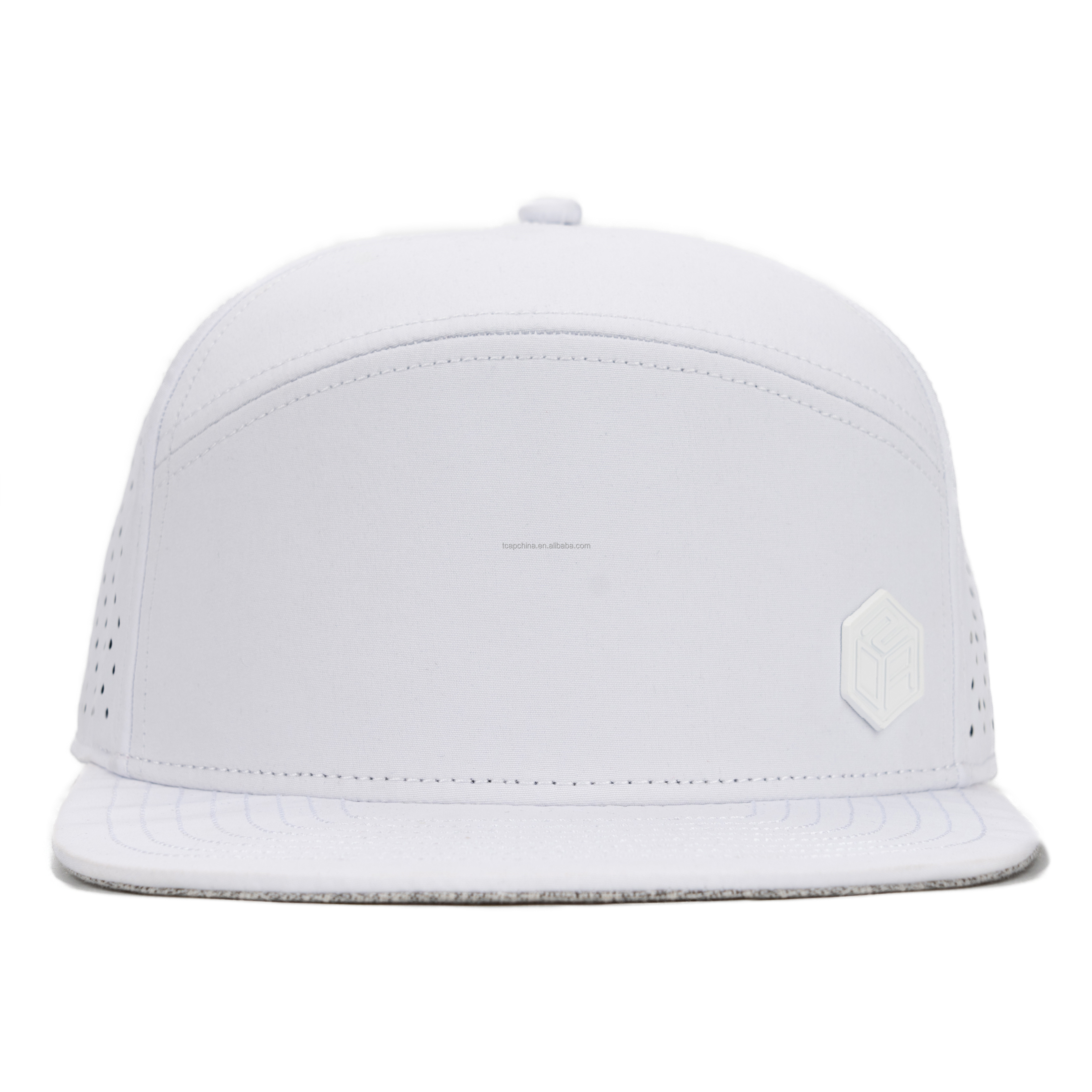 TCAP White Color 6 Panels hat outdoor fishing waterproof custom cap