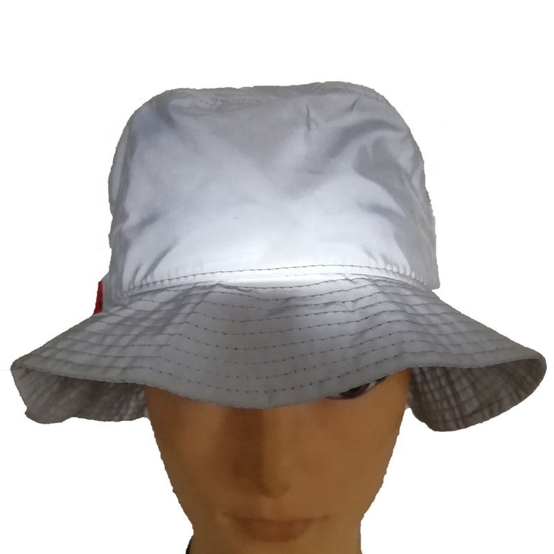 Custom high Quality Fashion 100% polyester reflective bucket Hat