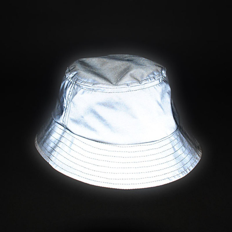 Custom high Quality Fashion 100% polyester reflective bucket Hat