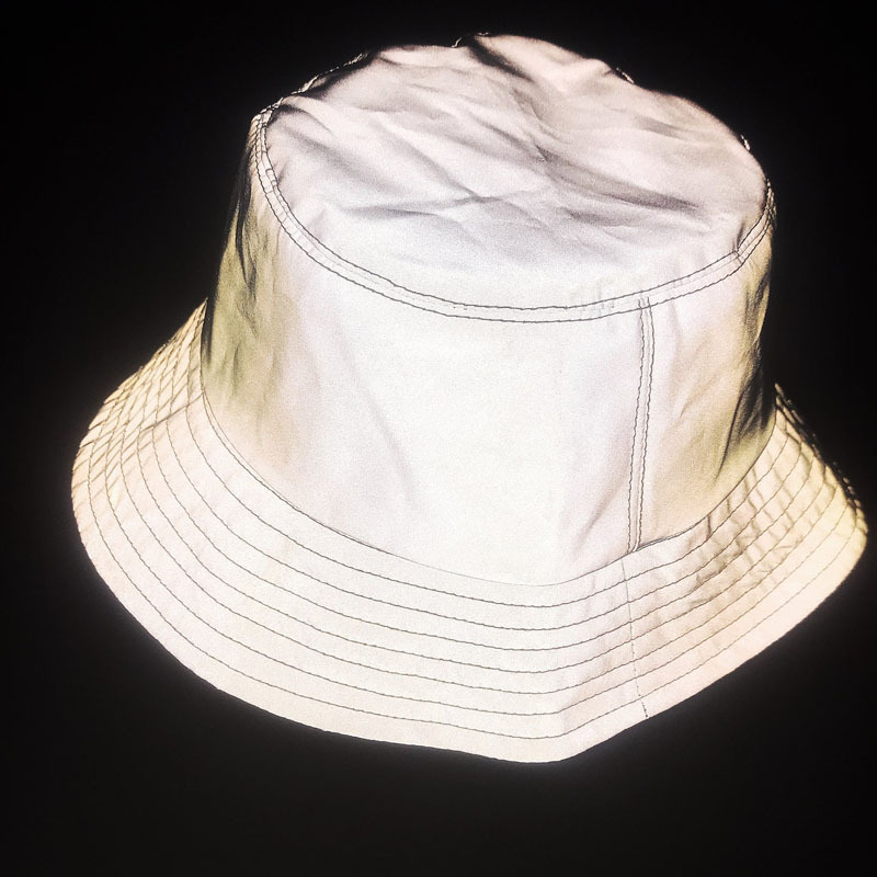 Custom high Quality Fashion 100% polyester reflective bucket Hat