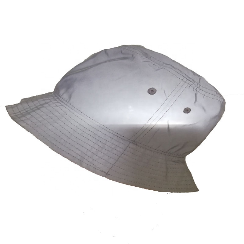 Custom high Quality Fashion 100% polyester reflective bucket Hat