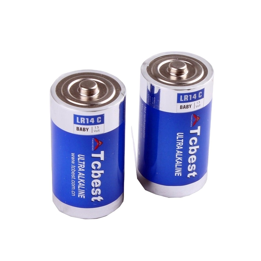 OEM Tcbest 1.5V LR14 alkaline dry batteries size C AM2 1020mins manufacturer wholesale high quality battery For Electronics