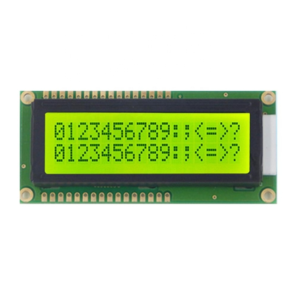 TCC(1602A2)outdoor 16x2 character sunlight readable lcd display module 16 pin STN monochrome 1602 lcd screen