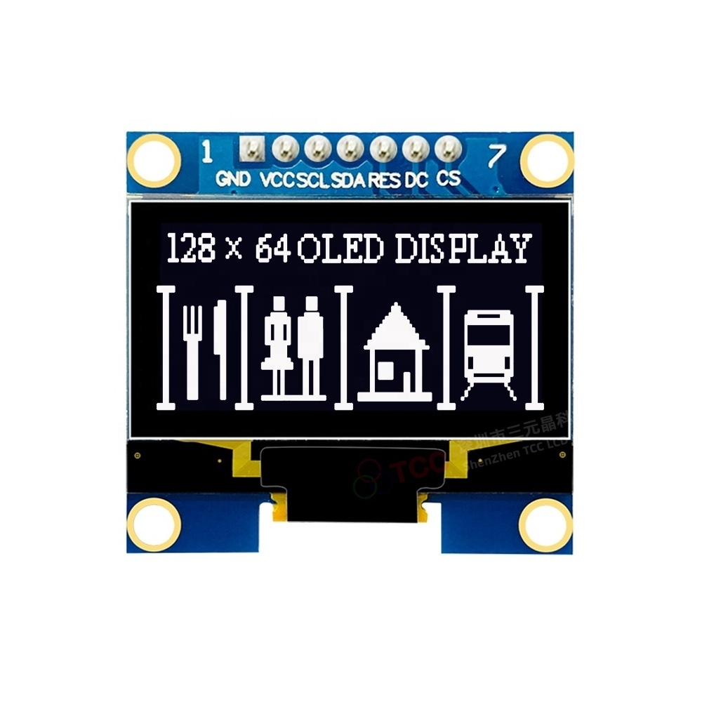 1.3 Inch 128x64 oled module 7 pin monochrome lcd display for arduin0 Diy Kit