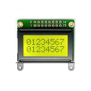 TCC mono character lcd module 16 pin 8-bit parallel interface 8x2 micro lcd display