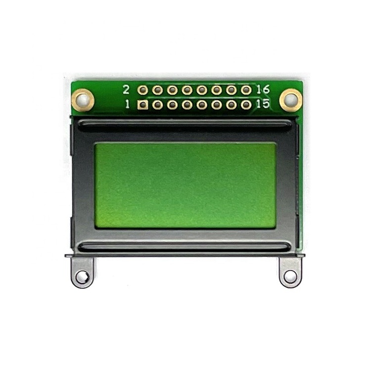 TCC mono character lcd module 16 pin 8-bit parallel interface 8x2 micro lcd display