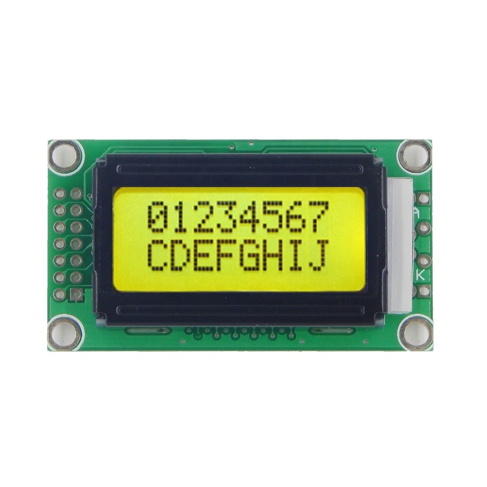 TCC custom alphanumeric module 14 pin 8-bit interface screen 0802 character lcd display