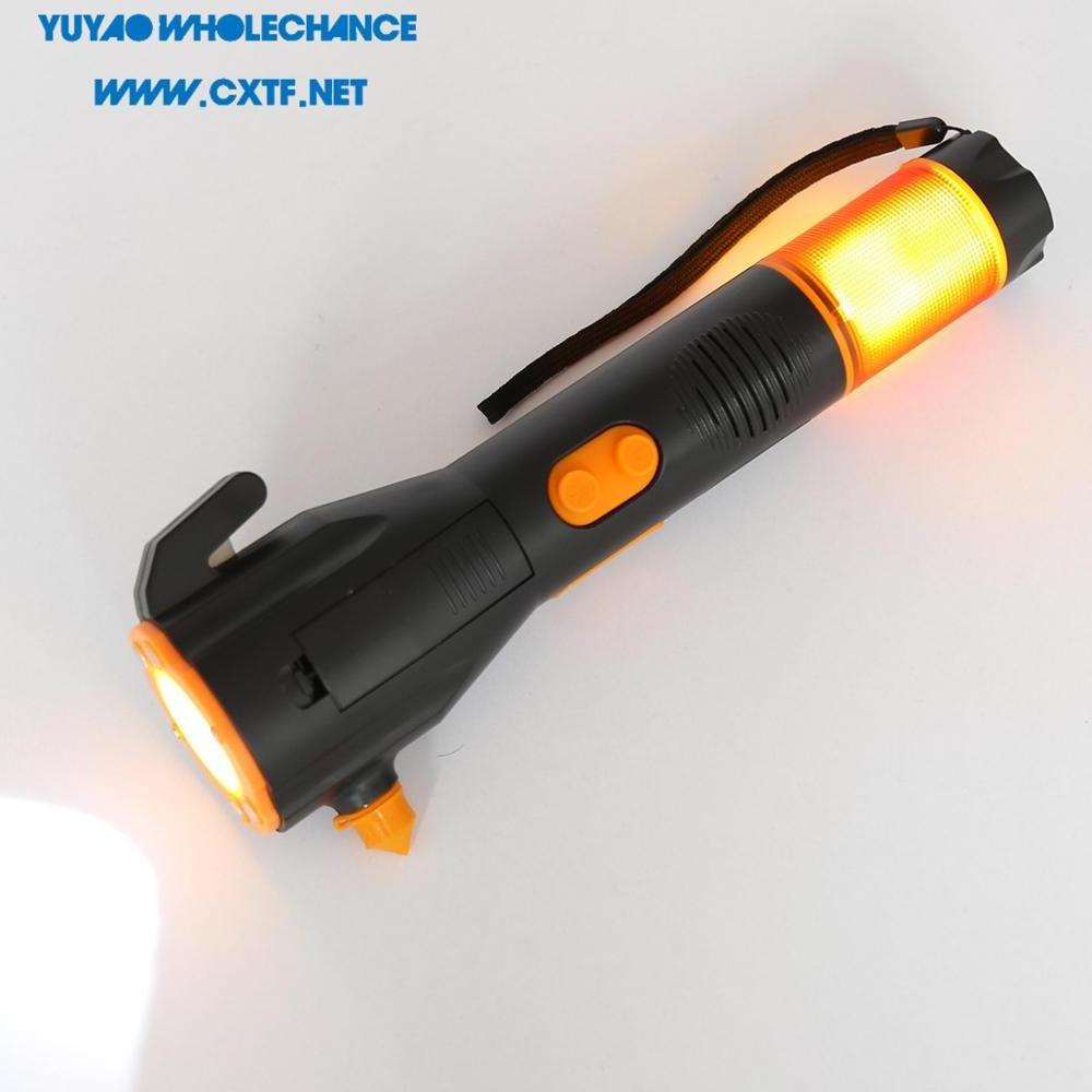 Multifunctional Hand Crank Swing 3.7v Rechargeable LED Dynamo Car Flashlight