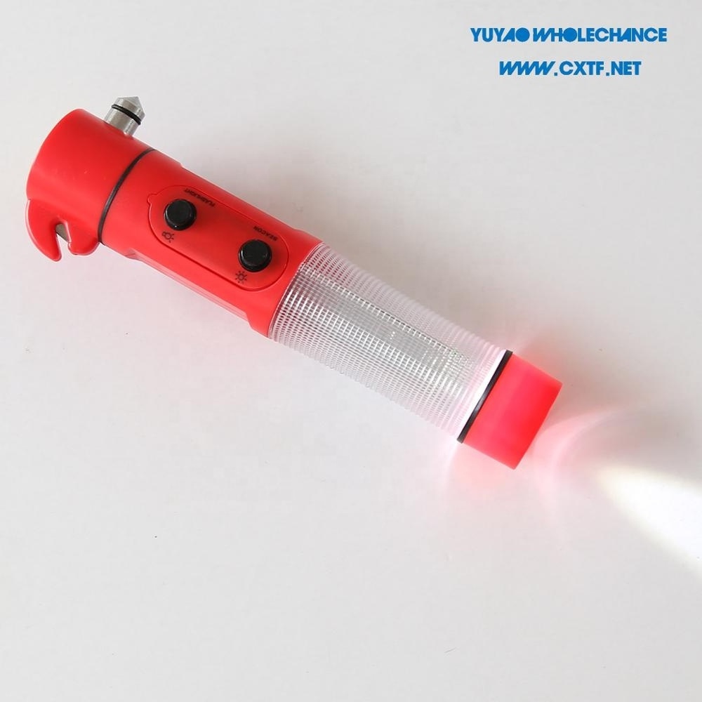 Multifunction Emergency Escape Hammer Flashlight LED Torch for Car Use