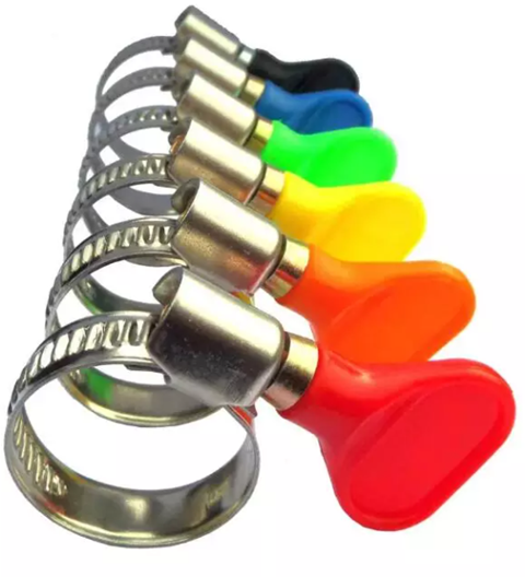 Hand Tighten Hose Clamps with Stainless Steel/PVC Thumb Screw