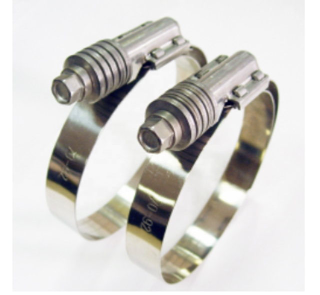 stainless steel 304 perforated heavy duty hi torque constant tension hose clamps