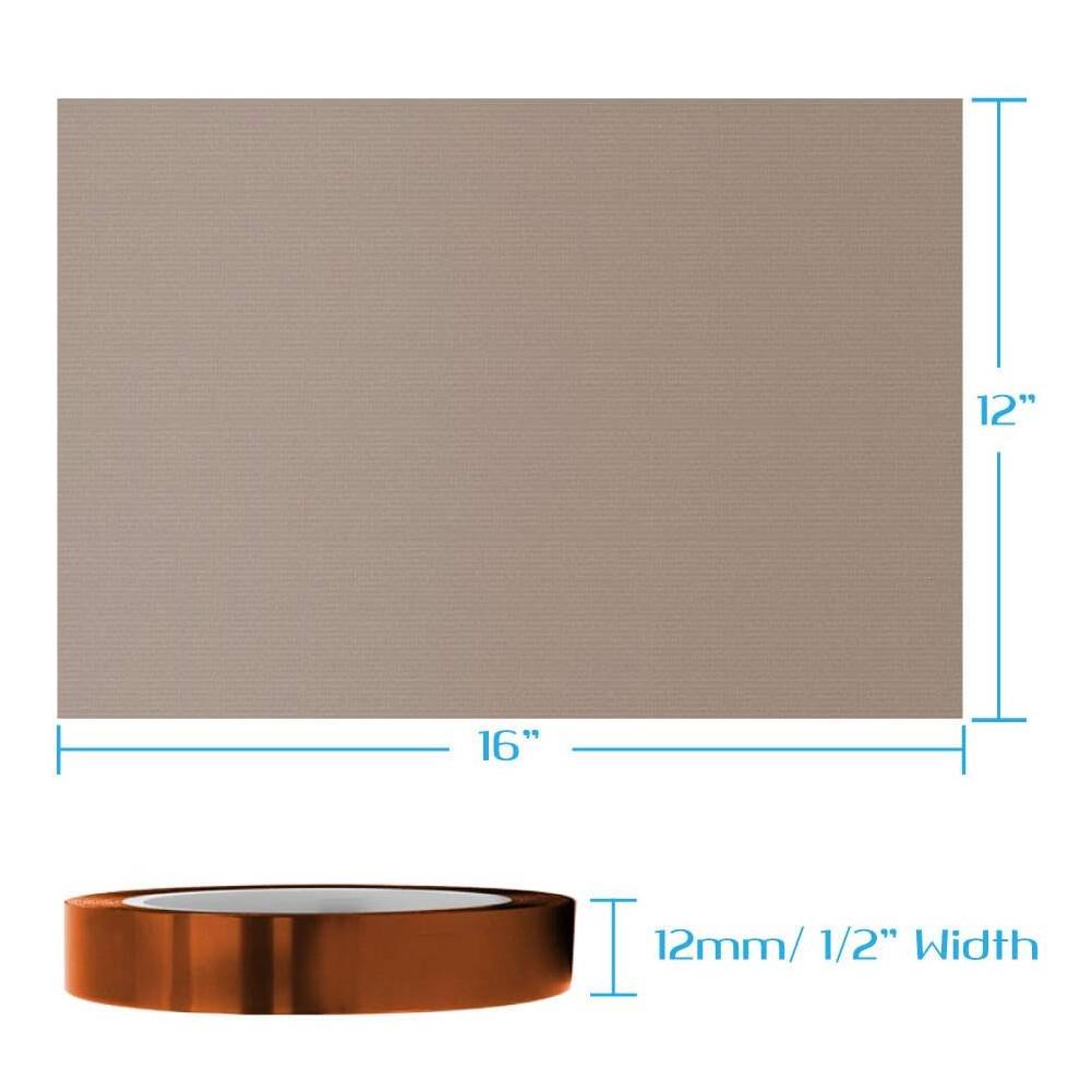 PTFE Tefloon Sheet Heat Resistant Transfer Protector Mats  Heat Resistant Tape for Cricut Iron HTV