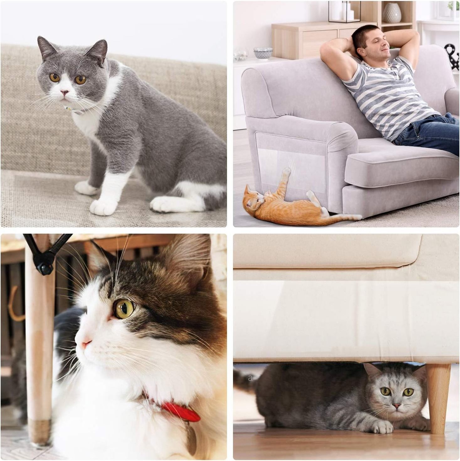 Cat Scratch Tape Scratch Furniture Protector Cat Training Tape Transparent Clear Double Sided Cat Deterrent Tape