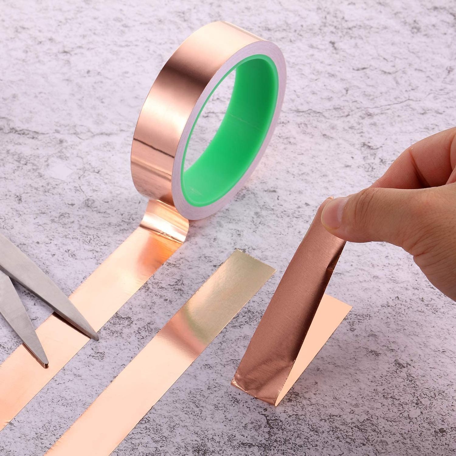 20M Double-Sided Conductive Copper Foil Tape EMI Shielding Paper Circuits Copper Tape Conductive Tape for  Stained Glass Slugs